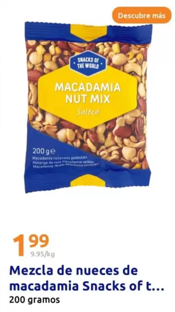 Oferta de Mezcla De Nueces De Macadamia Snacks Of por 1,99€ en Action