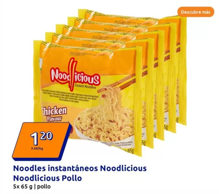 Oferta de Noodles Instantaneos Noodlicious Noodlicious Pollo  por 1,2€ en Action