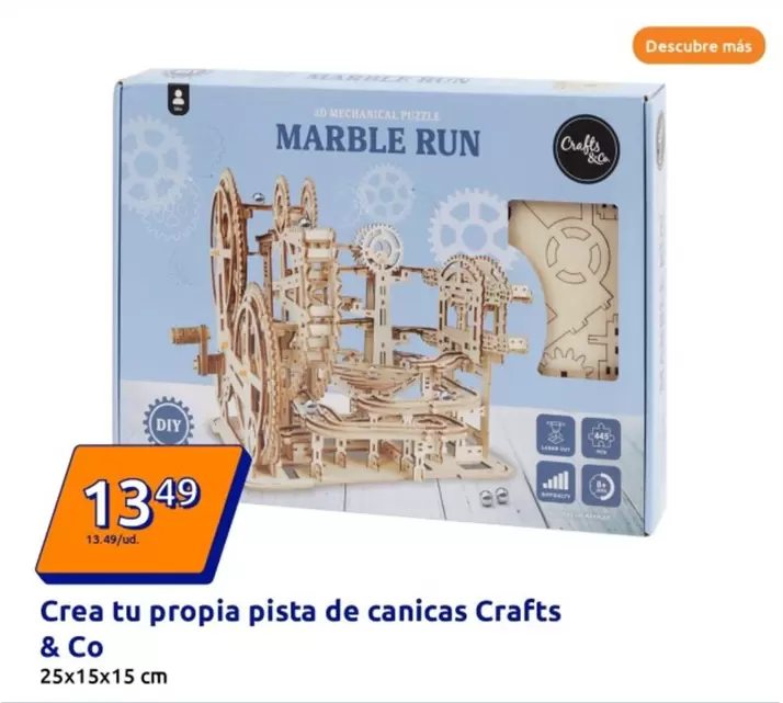 Oferta de Craft & Co - Crea Tu Propia Pista De Canicas  por 13,49€ en Action