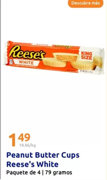 Oferta de Reese's - Peanut Butter Cups  White por 1,49€ en Action