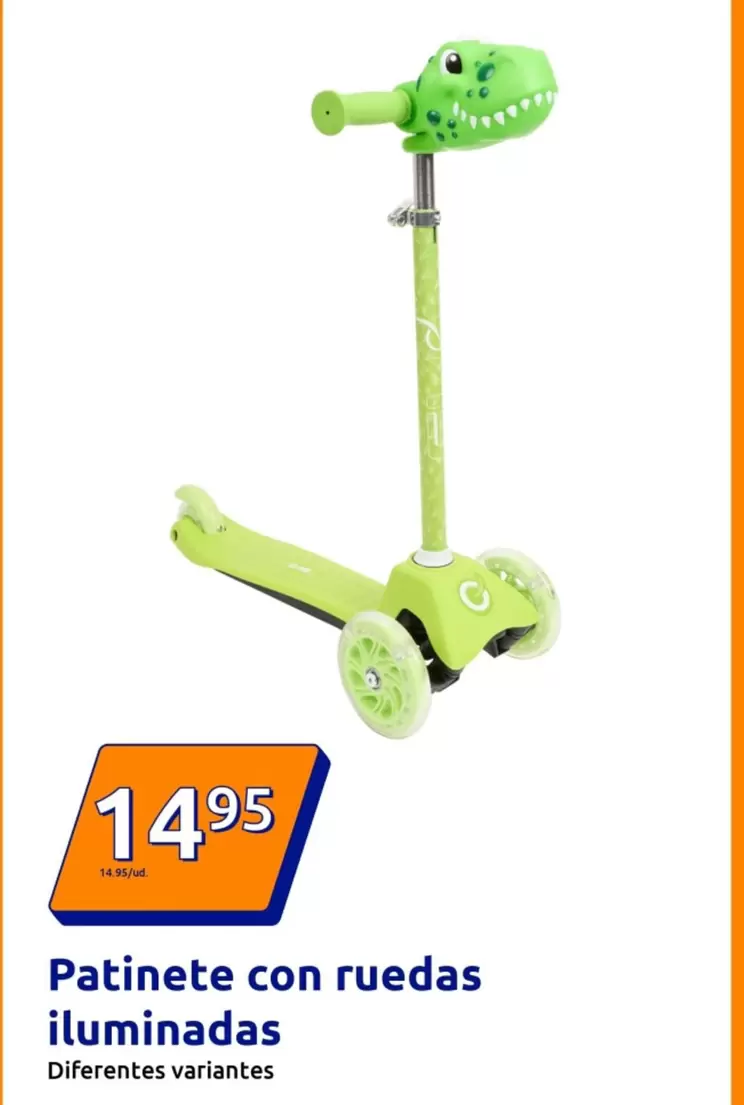 Oferta de Patinete Con Ruedas Ilumiadas por 14,95€ en Action