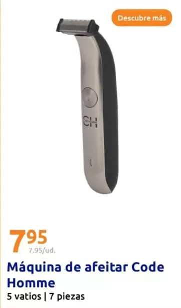 Oferta de Code Homme - Máquina De Afeitar por 7,95€ en Action