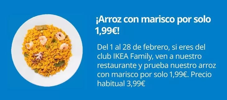 Oferta de Arroz Con Marisco  por 1,99€ en IKEA