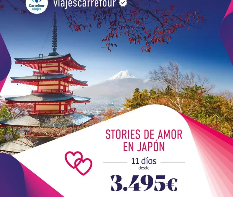 Oferta de Carrefour - Stories de amar en japon por 3495€ en Carrefour Viajes