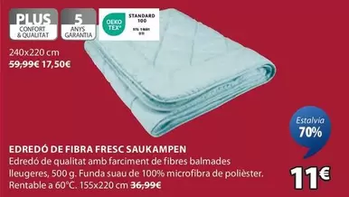 Oferta de Plus - Edredo De Fibra Fresc Saukampen por 17,5€ en JYSK