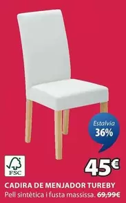 Oferta de Cadira De Menjador Tureby por 45€ en JYSK