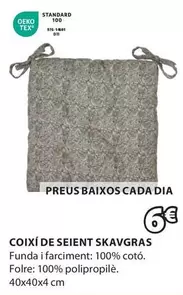 Oferta de Standard - Coixi De Seient Skavgras por 6€ en JYSK