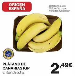 Oferta de Origen - Plátano De Canarias Igp por 2,49€ en Hipercor