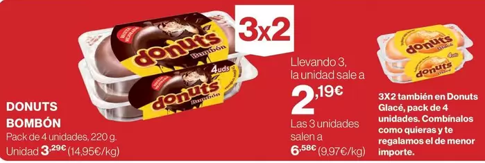 Oferta de Donuts -  Bombon por 3,29€ en Hipercor