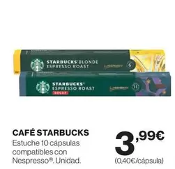 Oferta de Starbucks - Café por 3,99€ en Hipercor