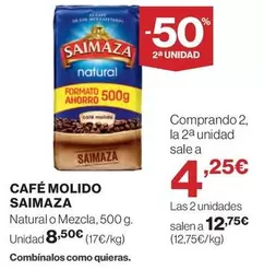 Oferta de Saimaza - Café Molido por 8,5€ en Hipercor