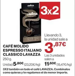 Oferta de Lavazza - Café Molido Espresso Italiano Classico por 5,8€ en Hipercor