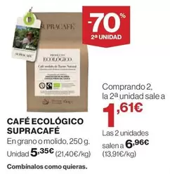 Oferta de Café Ecológico por 5,35€ en Hipercor