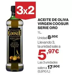 Oferta de Coosur - Aceite De Oliva Virgen Serie Oro por 8,95€ en Hipercor