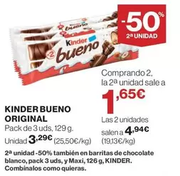 Oferta de Kinder - Bueno Original por 3,29€ en Hipercor