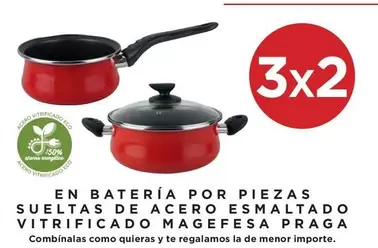 Oferta de Magefesa - En Batería Por Piezas Sueltas De Acero Esmaltado Vitrificado Praga en Hipercor