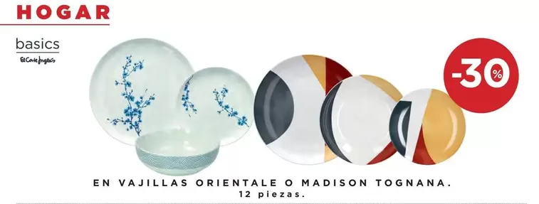 Oferta de Tognana - En Vajillas Orientale O Madison en Hipercor