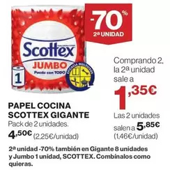 Oferta de Scottex - Papel Cocina Gigante por 4,5€ en Hipercor