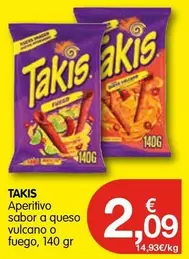 Oferta de Takis - Aperitivo Sabor A Queso Vulcano O Fuego por 2,09€ en CashDiplo