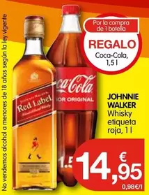 Oferta de Johnnie Walker - Whisky Etiqueta Roja por 14,95€ en CashDiplo