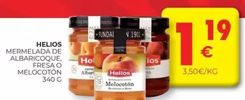 Oferta de Helios - Mermelada De Albaricoque, Fresa O Melocoton por 1,19€ en CashDiplo