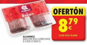 Oferta de Almirez - Bacon En Lonchas por 8,79€ en CashDiplo