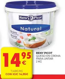 Oferta de Reny Picot - Queso En Crema Para Untar por 14,95€ en CashDiplo