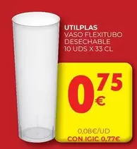 Oferta de Vaso Flexitubo Desechable por 0,75€ en CashDiplo