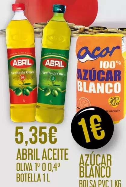 Oferta de Abril - Aceite Oliva 100% Zucar Blanco por 5,35€ en Claudio