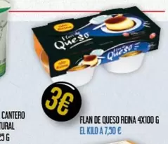 Oferta de Reina - Flan De Queso por 1,5€ en Claudio