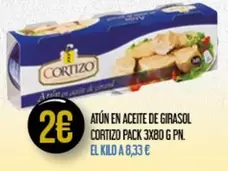 Oferta de Cortizo - Atun En Aceite De Girasol por 2€ en Claudio