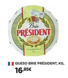 Oferta de Président - Queso Brie por 16,95€ en El Corte Inglés