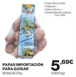 Oferta de Origen - Papas Importacion Para Guisar por 5,69€ en El Corte Inglés