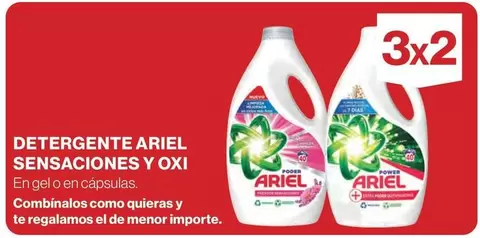 Oferta de Ariel - Detergente Sensaciones Y Oxi en El Corte Inglés