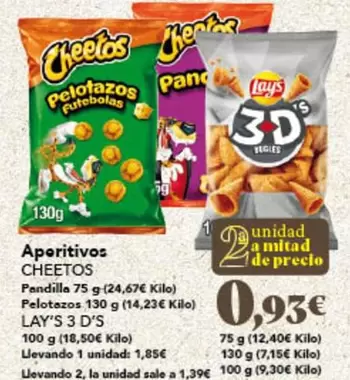 Oferta de Cheetos - Aperitivos por 0,93€ en Gadis