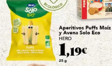 Oferta de Eco - Aperitivos Puffs Maiz Y Avena Solo por 1,19€ en Gadis