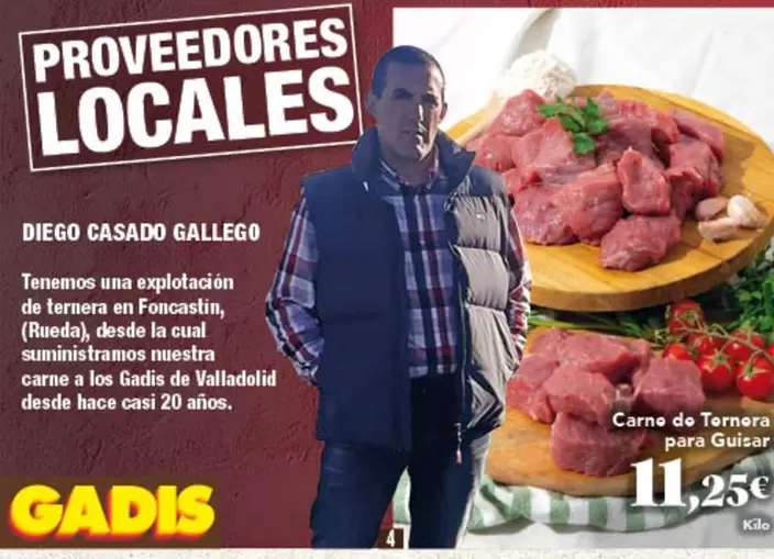 Oferta de Casado - Carne De Ternera Para Guizar por 11,25€ en Gadis