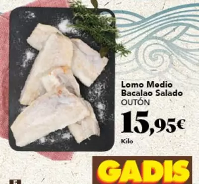 Oferta de Outón - Lomo De Bacalao Salado por 15,95€ en Gadis