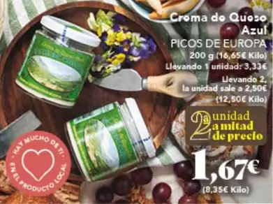 Oferta de Crema De Queso Azul por 3,33€ en Gadis