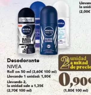 Oferta de Nivea - Desodorante por 0,9€ en Gadis