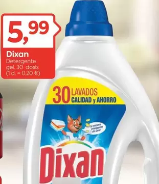 Oferta de Dixan - Detergente Gel por 5,99€ en Suma Supermercados