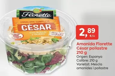 Oferta de Florette - Amanida César Pollastre por 2,89€ en Suma Supermercados