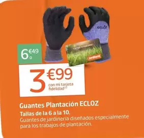 Oferta de Ecloz - Guantes Plantacion por 6,49€ en Jardiland