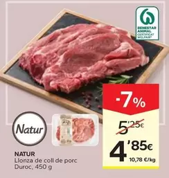 Oferta de Natur - Llonza De Coll De Porc Duroc por 4,85€ en Caprabo