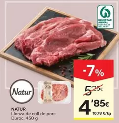 Oferta de Natur - Llonza De Coll De Porc Duroc por 4,85€ en Caprabo