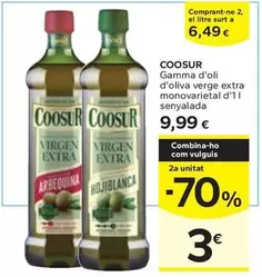 Oferta de Coosur - Gamma D'oli D'oliva Verge Extra Monovarietal D'1 I Senyalada por 9,99€ en Caprabo