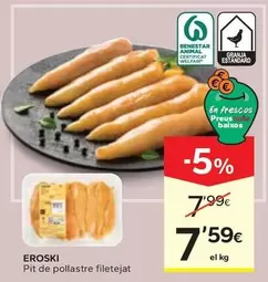 Oferta de Eroski - Pit De Pollastre Filetejat por 7,59€ en Caprabo