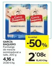 Oferta de García Baquero - Formatge De Mescla Semimadurat A Talls por 4,16€ en Caprabo