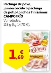 Oferta de Campofrío - Pechuga De Pavo por 1,69€ en Alcampo