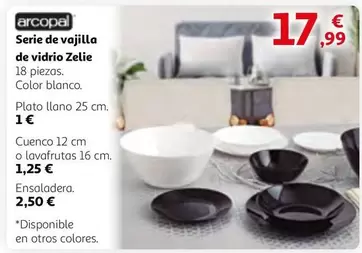 Oferta de Arcopal - Serie De Vajilla De Vidrio Zelie por 17,99€ en Alcampo